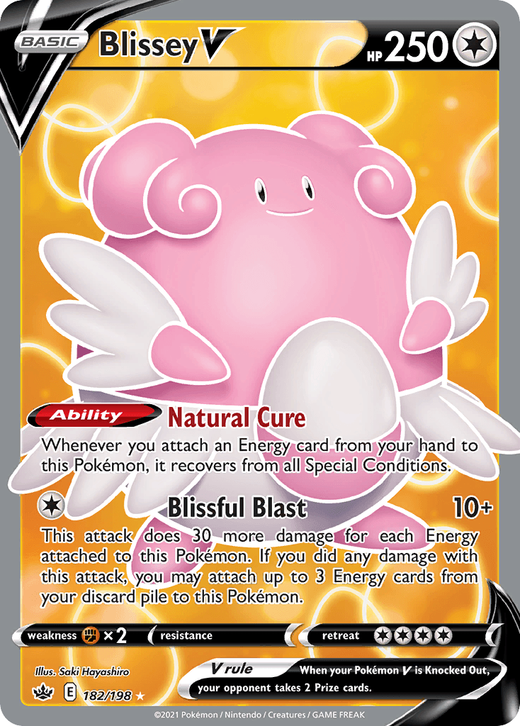 Blissey V (Full Art) — SWSH06: Chilling Reign Pokémon TCG card by Saki Hayashiro