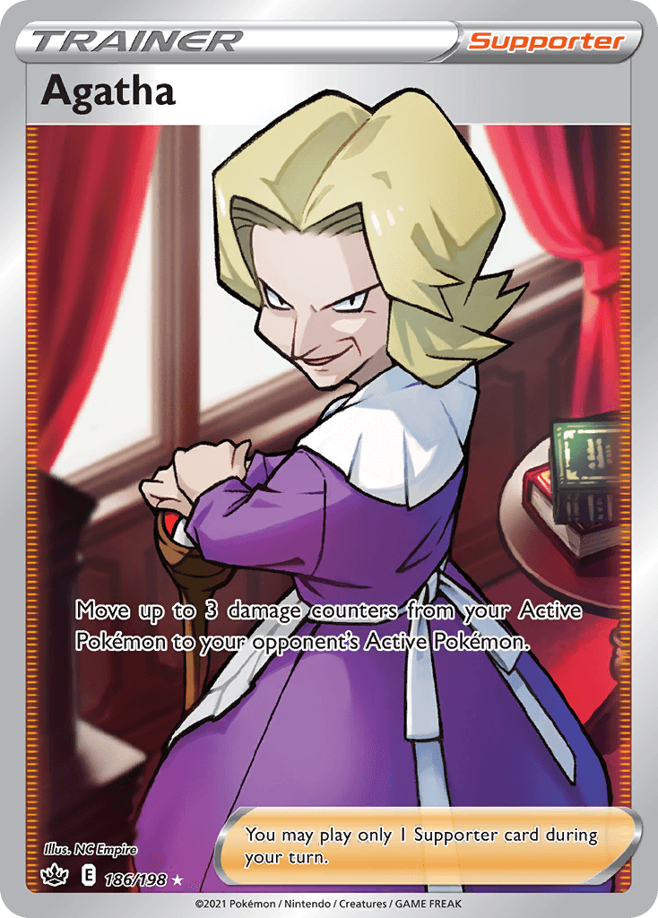 Agatha (Full Art) — SWSH06: Chilling Reign Pokémon TCG card by Misa Tsutsui