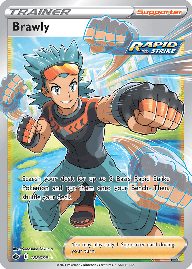 Brawly (Full Art) — SWSH06: Chilling Reign Pokémon TCG card by Sanosuke Sakuma