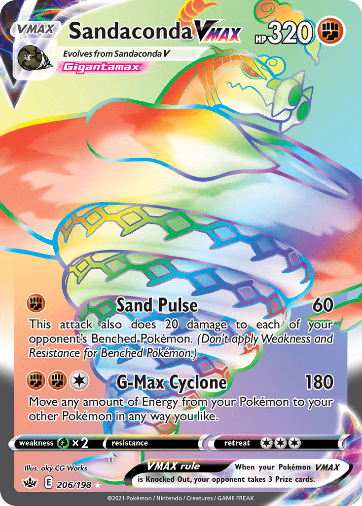 Sandaconda VMAX — SWSH06: Chilling Reign Pokémon TCG card by aky CG Works