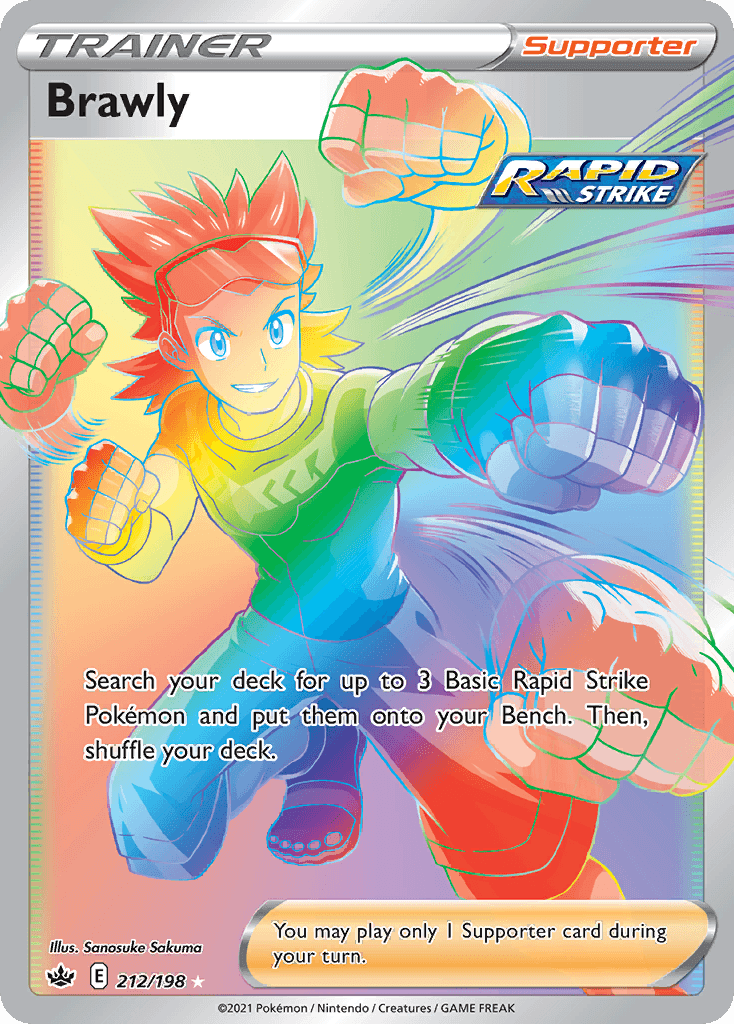 Brawly (Secret) — SWSH06: Chilling Reign Pokémon TCG card by Sanosuke Sakuma