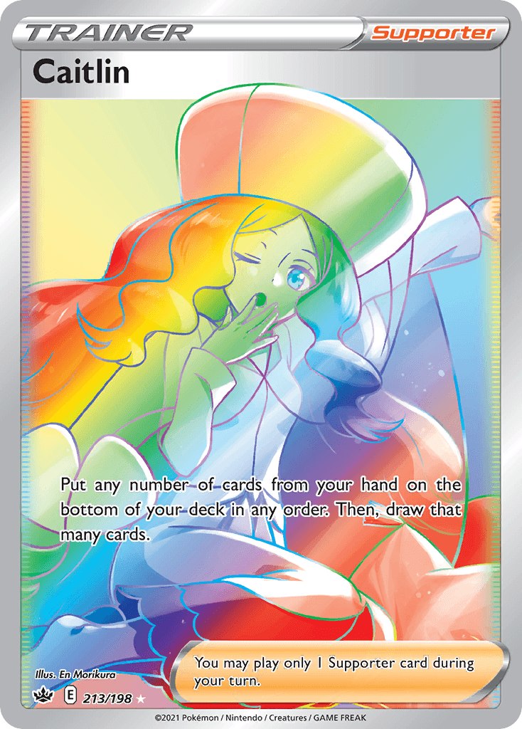 Caitlin — SWSH06: Chilling Reign Pokémon TCG card by En Morikura