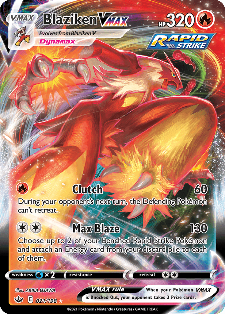 Blaziken VMAX — Prize Pack Series Cards Pokémon TCG card by AKIRA EGAWA
