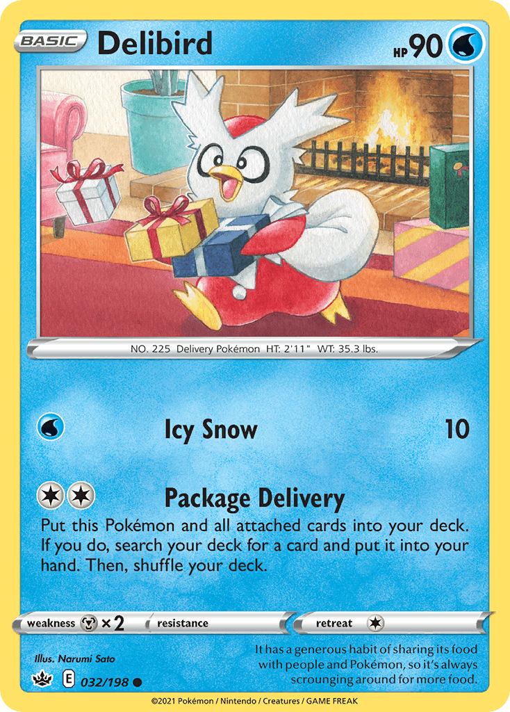 Delibird — SWSH06: Chilling Reign Pokémon TCG card by Narumi Sato