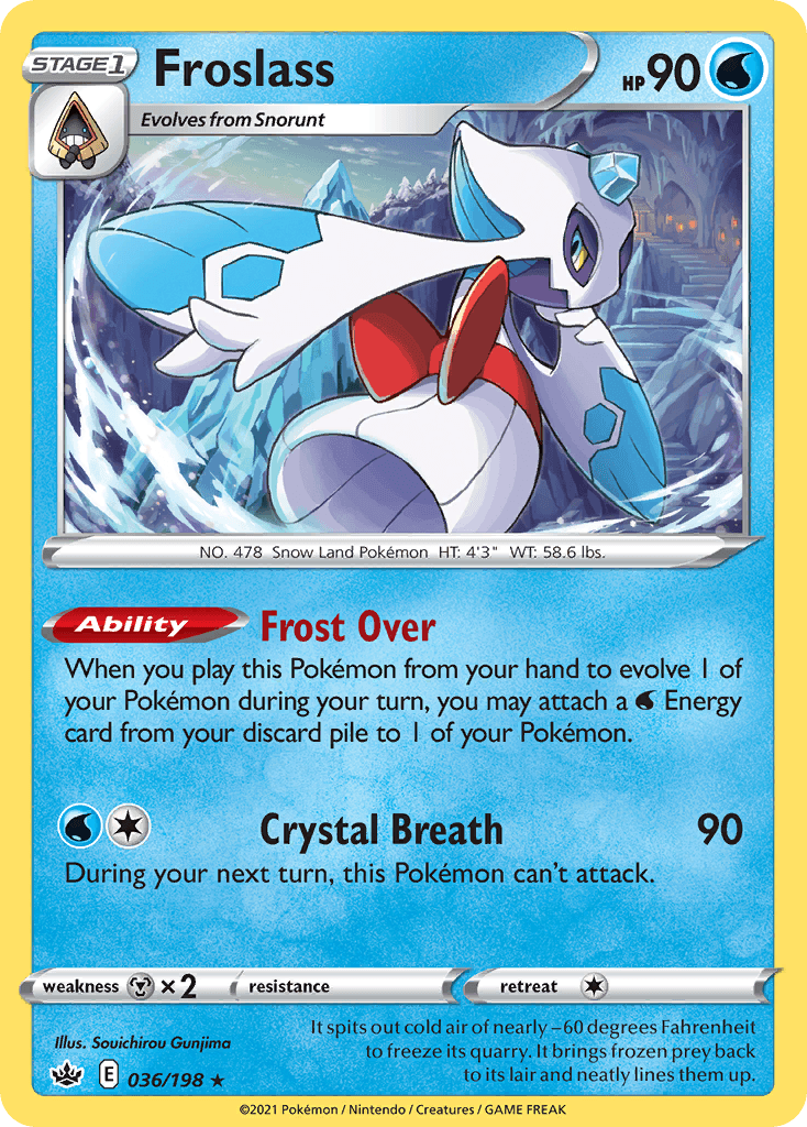 Froslass — SWSH06: Chilling Reign Pokémon TCG card by Souichirou Gunjima