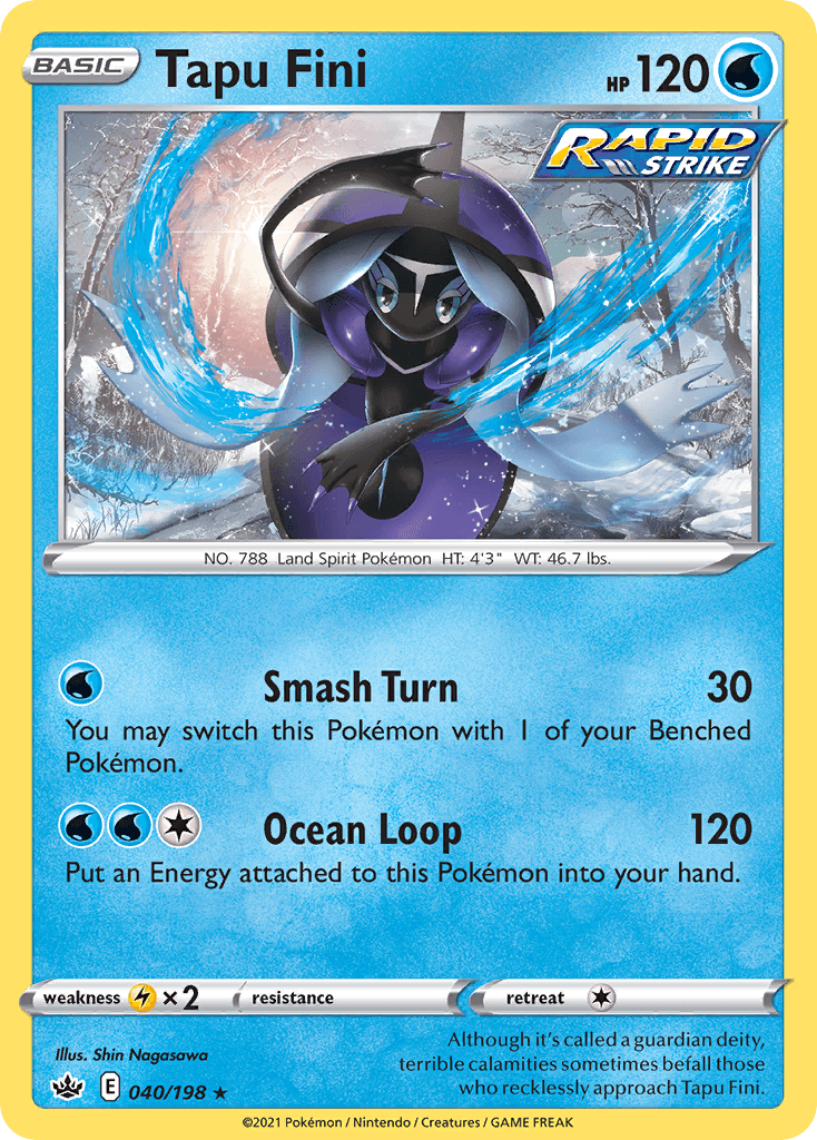 Tapu Fini — SWSH06: Chilling Reign Pokémon TCG card by Shin Nagasawa