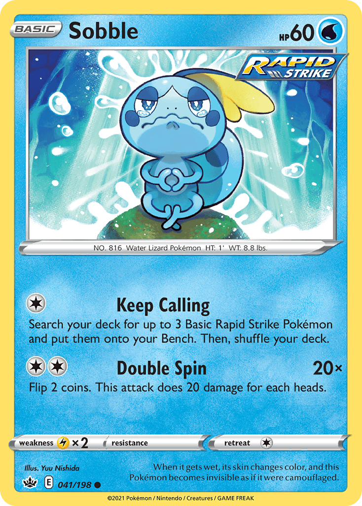 Sobble — SWSH06: Chilling Reign Pokémon TCG card by Yuu Nishida