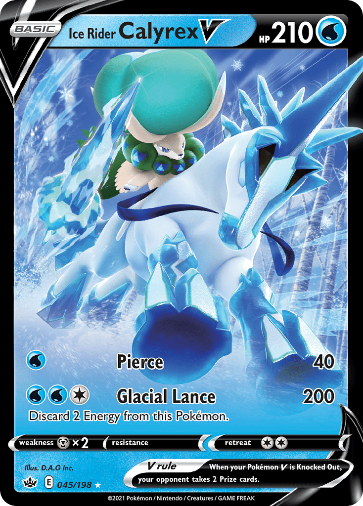 Ice Rider Calyrex V — Prize Pack Series Cards Pokémon TCG card by D.A.G Inc.