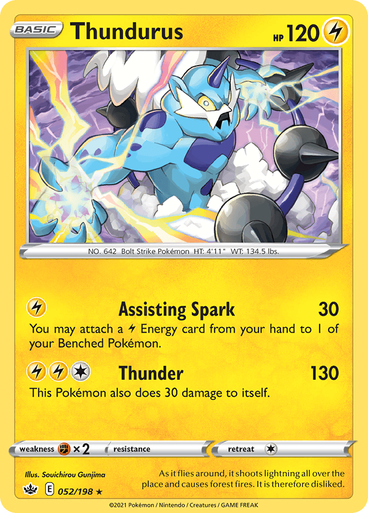 Thundurus — SWSH06: Chilling Reign Pokémon TCG card by Souichirou Gunjima