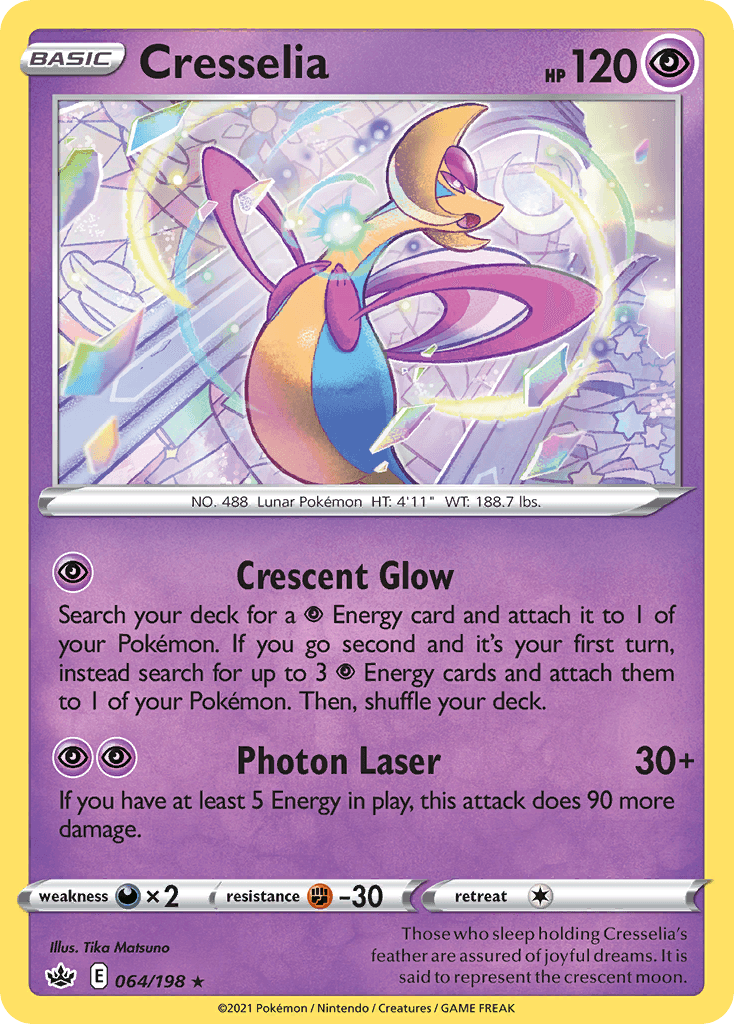 Cresselia — SWSH06: Chilling Reign Pokémon TCG card by Tika Matsuno