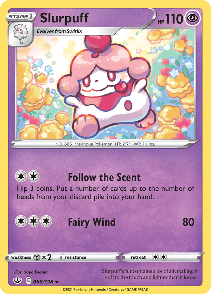 Slurpuff — SWSH06: Chilling Reign Pokémon TCG card by Saya Tsuruta
