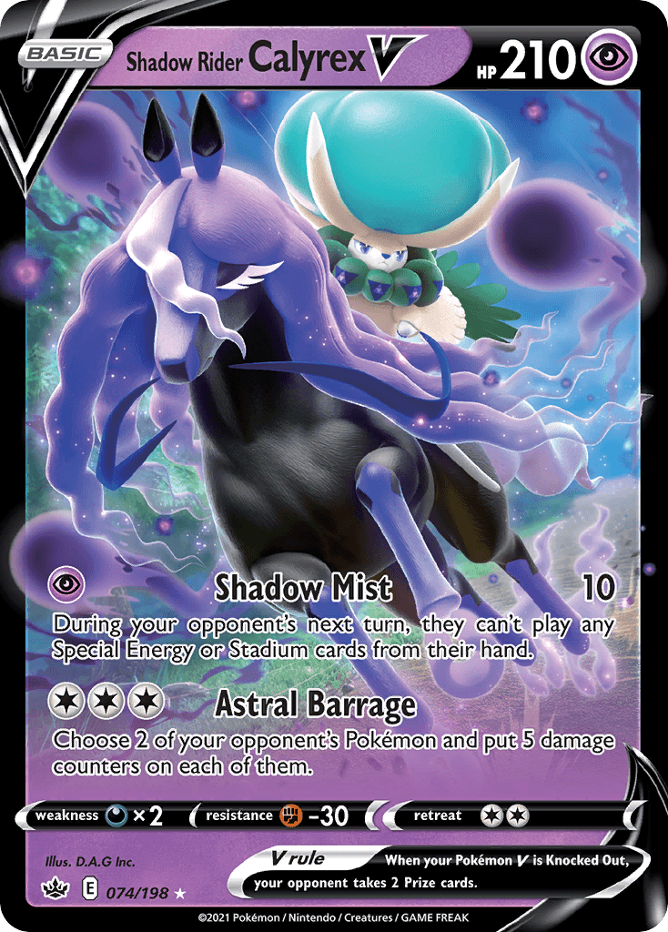 Shadow Rider Calyrex V — Prize Pack Series Cards Pokémon TCG card by D.A.G Inc.
