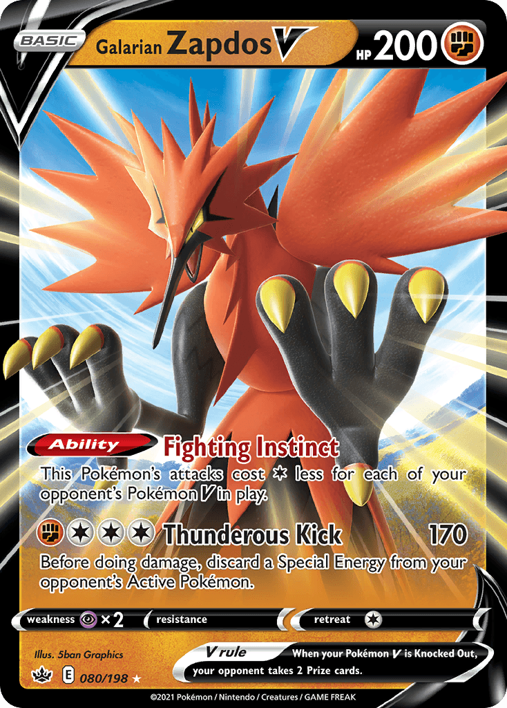 Galarian Zapdos V — Prize Pack Series Cards Pokémon TCG card by 5ban Graphics