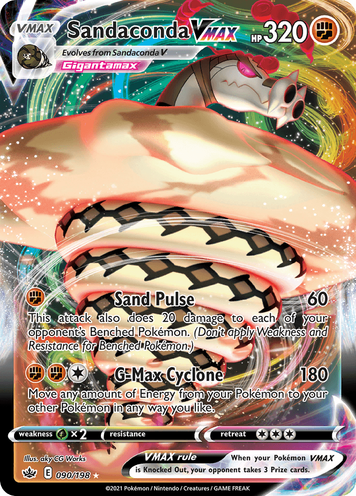 Sandaconda VMAX — SWSH06: Chilling Reign Pokémon TCG card by aky CG Works