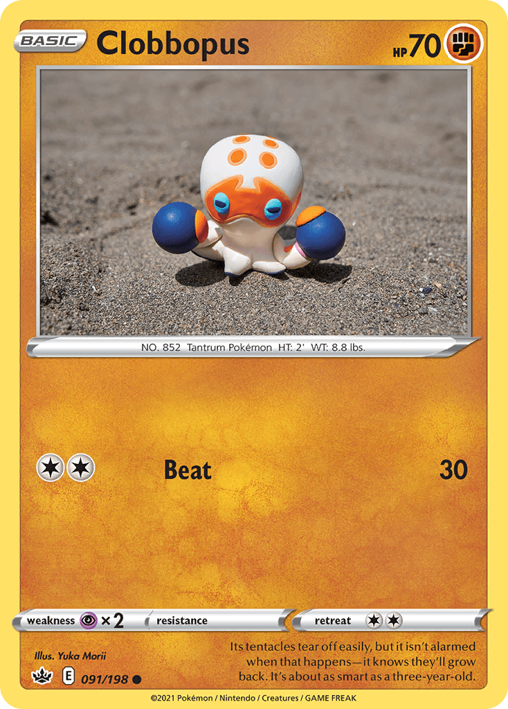Clobbopus — SWSH06: Chilling Reign Pokémon TCG card by Yuka Morii