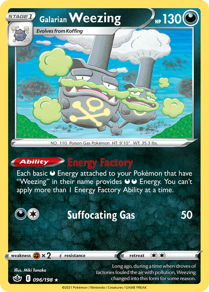 Galarian Weezing — SWSH06: Chilling Reign Pokémon TCG card by Miki Tanaka