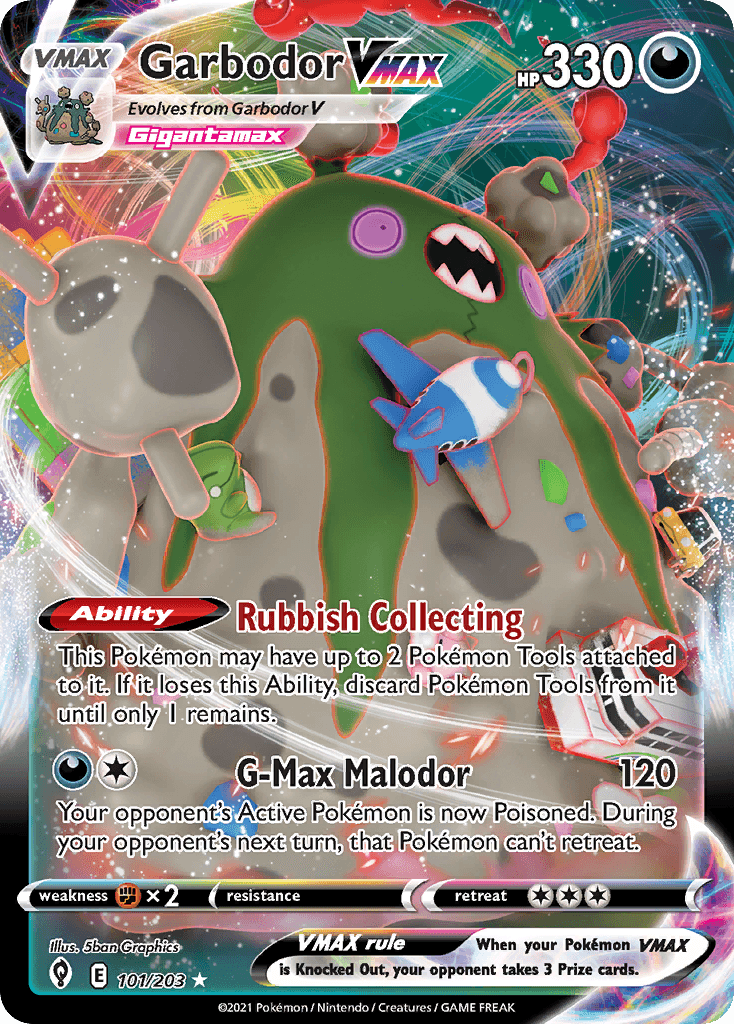 Garbodor VMAX — SWSH07: Evolving Skies Pokémon TCG card by 5ban Graphics