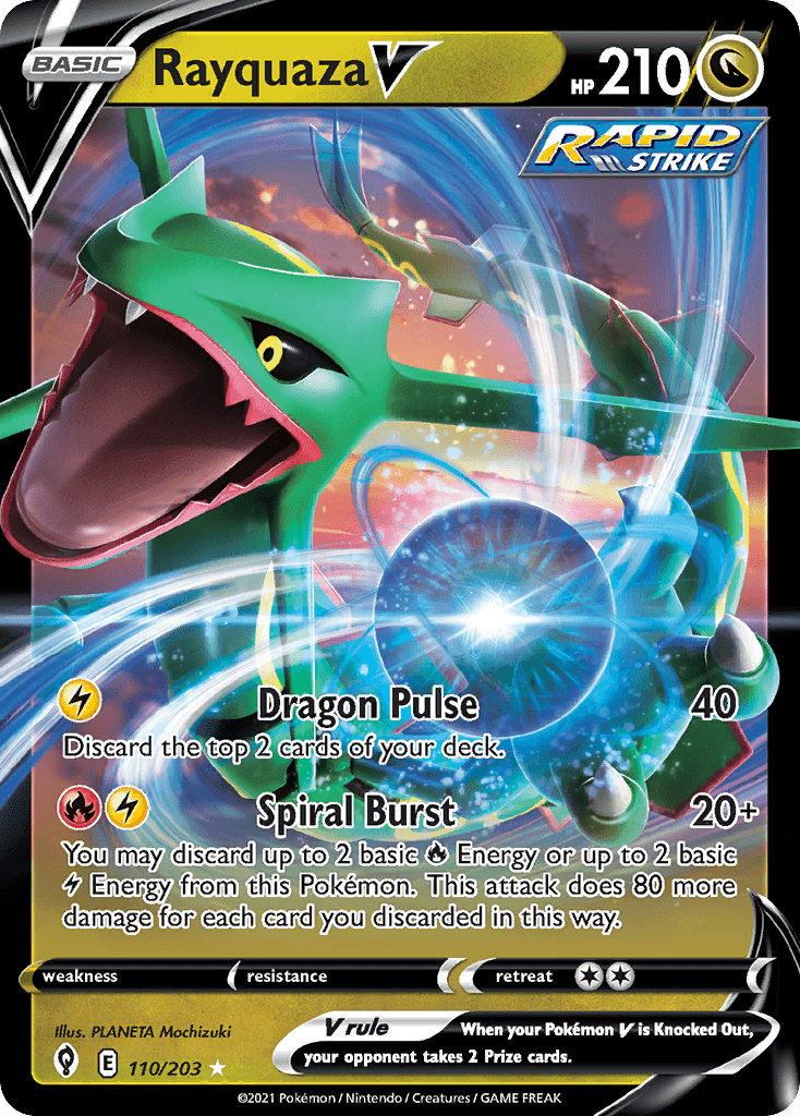 Rayquaza V — Prize Pack Series Cards Pokémon TCG card by PLANETA Mochizuki
