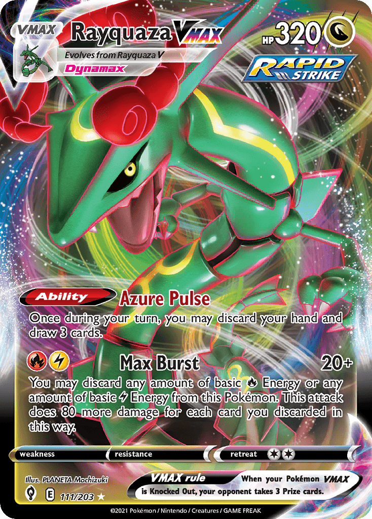 Rayquaza VMAX — Prize Pack Series Cards Pokémon TCG card by PLANETA Mochizuki