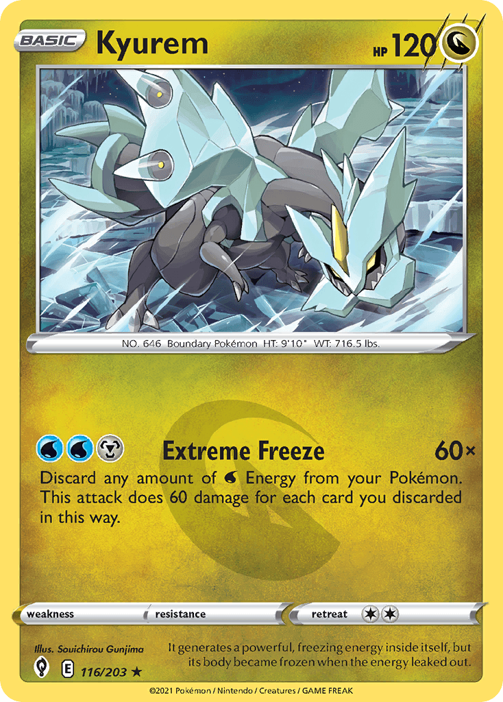 Kyurem — SWSH07: Evolving Skies Pokémon TCG card by Souichirou Gunjima