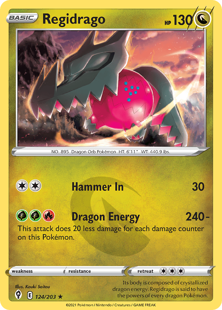 Regidrago - 124/203 — Prize Pack Series Cards Pokémon TCG card by Kouki Saitou