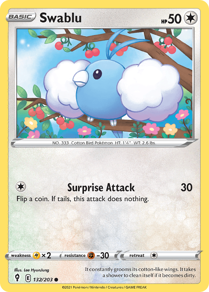 Swablu — SWSH07: Evolving Skies Pokémon TCG card by Lee HyunJung