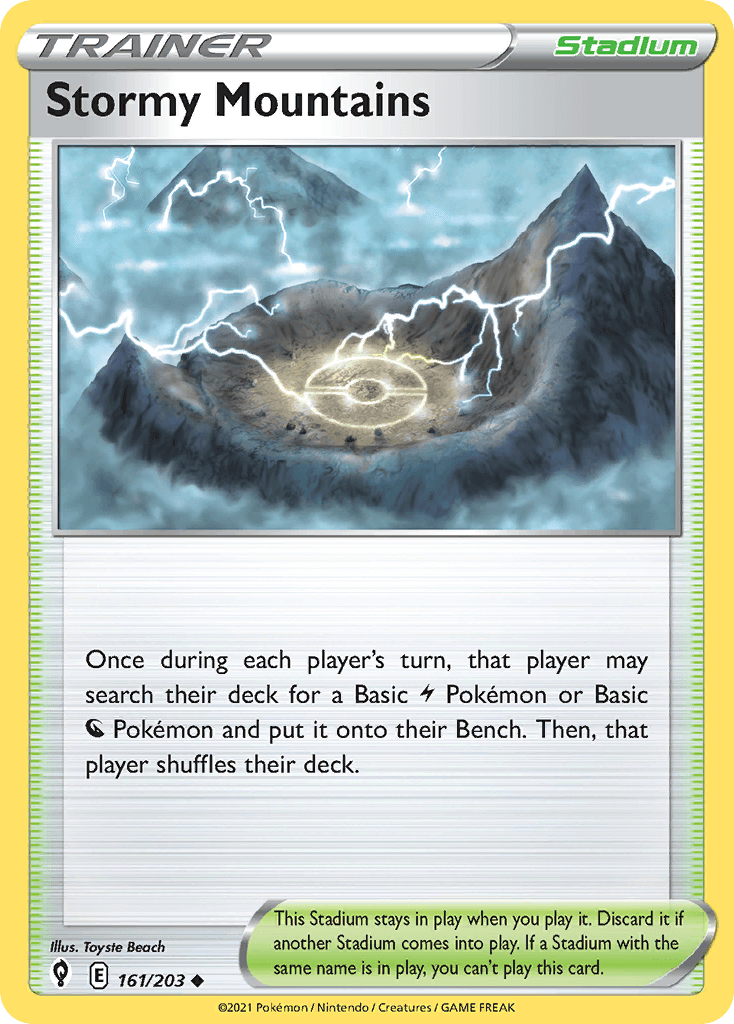 Stormy Mountains — Prize Pack Series Cards Pokémon TCG card by Toyste Beach