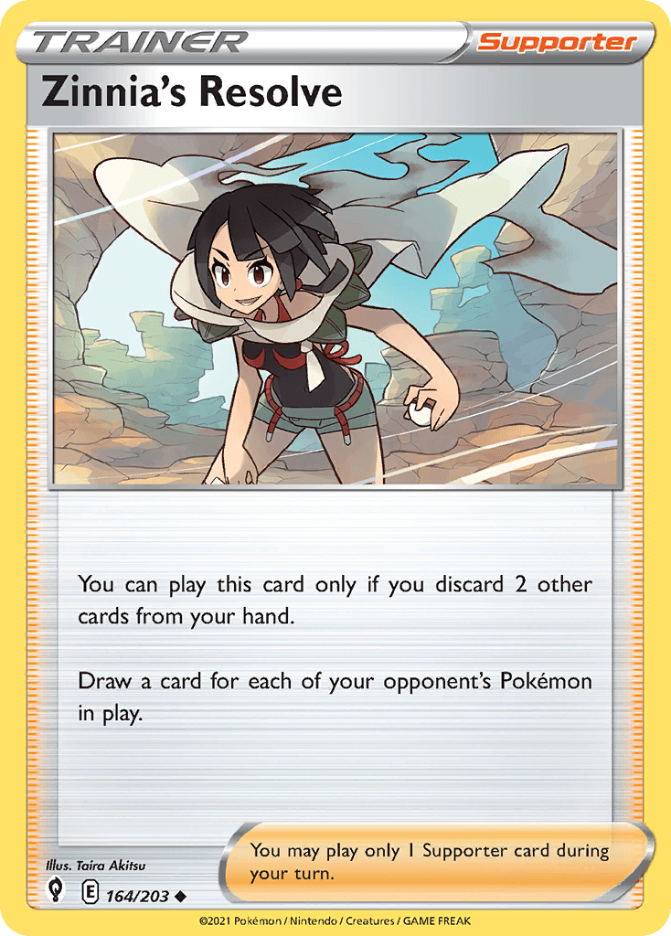 Zinnia's Resolve — Prize Pack Series Cards Pokémon TCG card by Taira Akitsu