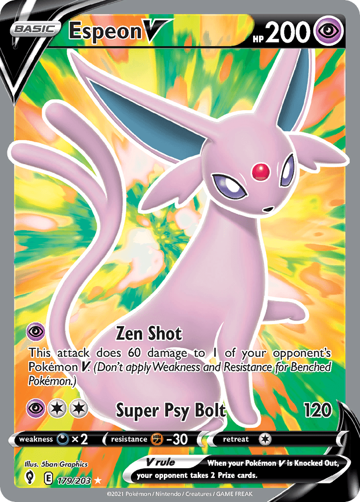 Espeon V (Full Art) — SWSH07: Evolving Skies