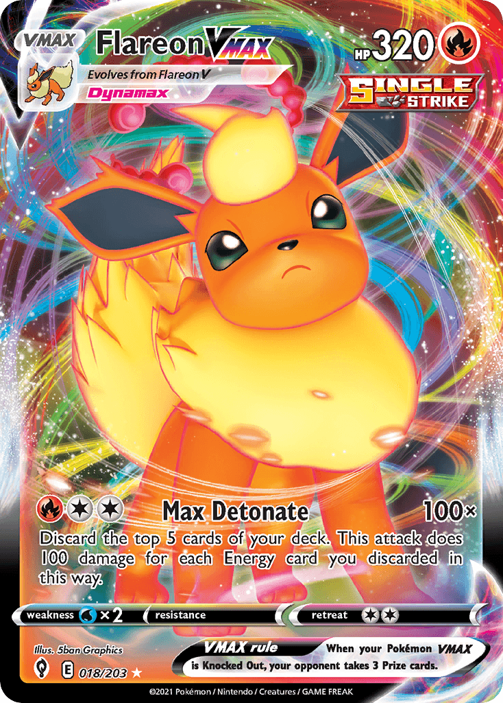 Flareon VMAX — Prize Pack Series Cards Pokémon TCG card by 5ban Graphics