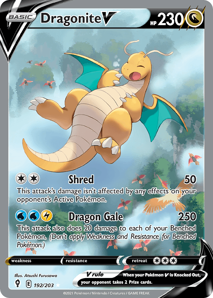 Dragonite V (Alternate Full Art) — SWSH07: Evolving Skies