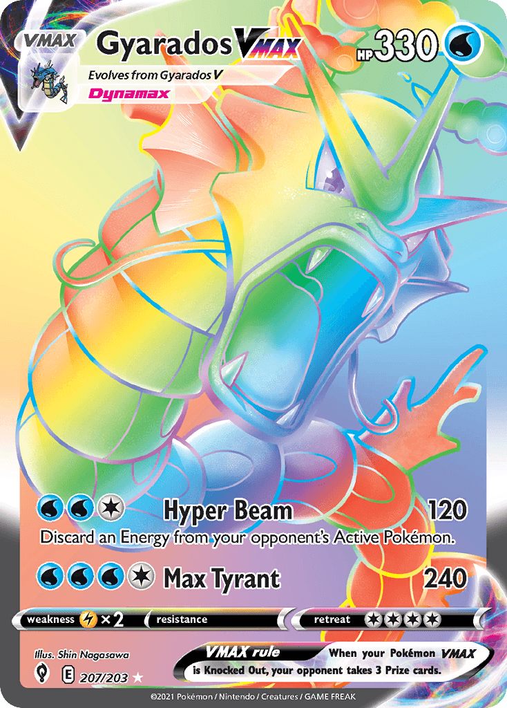 Gyarados VMAX — SWSH07: Evolving Skies Pokémon TCG card by Shin Nagasawa
