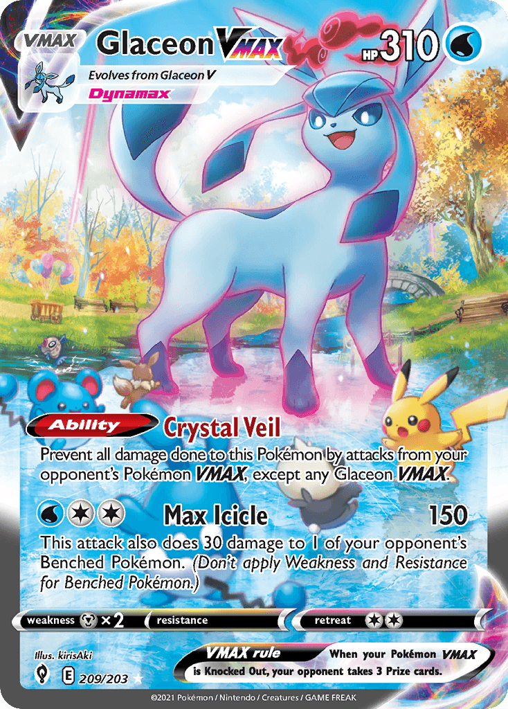 Glaceon VMAX — SWSH07: Evolving Skies Pokémon TCG card by kirisAki