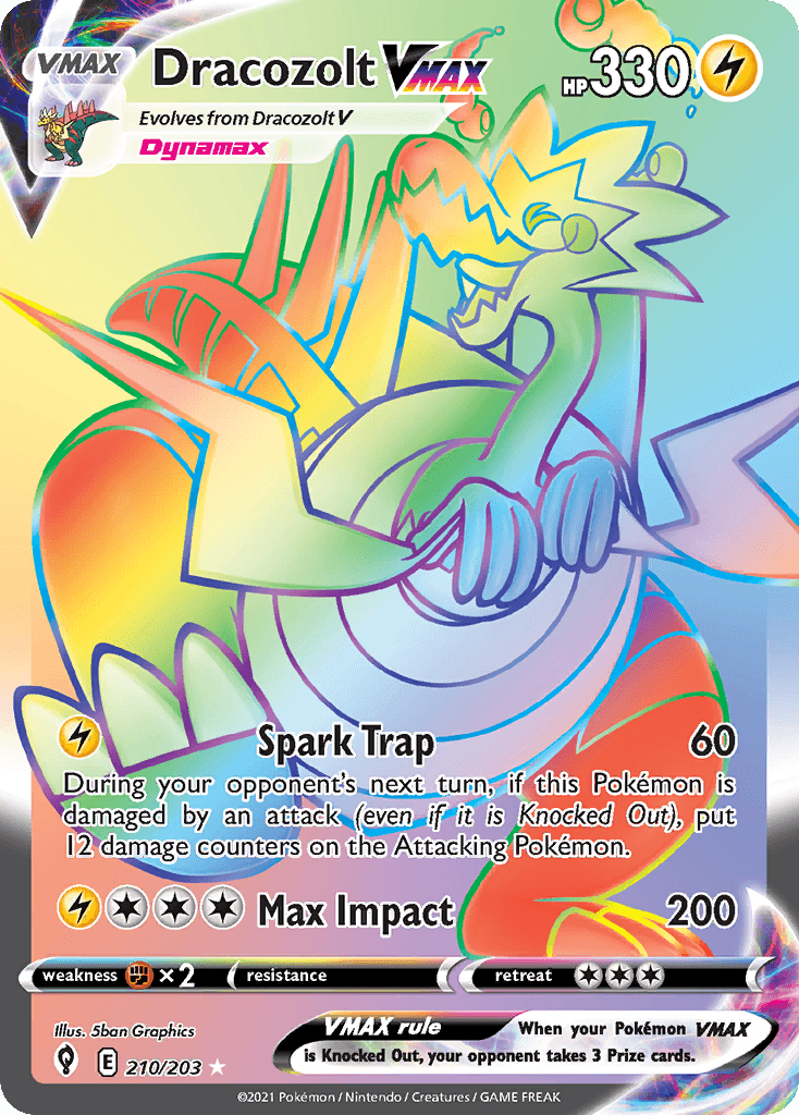 Dracozolt VMAX — SWSH07: Evolving Skies Pokémon TCG card by 5ban Graphics