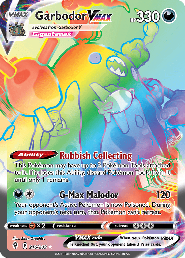 Garbodor VMAX — SWSH07: Evolving Skies Pokémon TCG card by 5ban Graphics