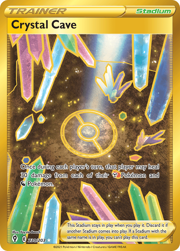 Crystal Cave — SWSH07: Evolving Skies Pokémon TCG card by Toyste Beach