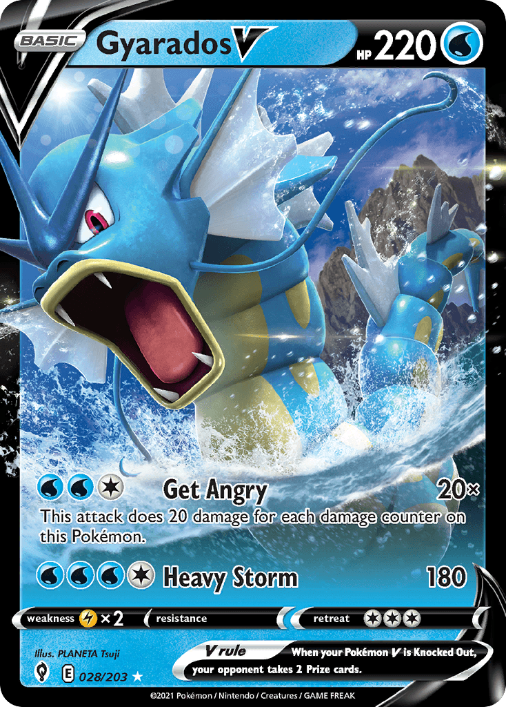Gyarados V — SWSH07: Evolving Skies Pokémon TCG card by PLANETA Tsuji