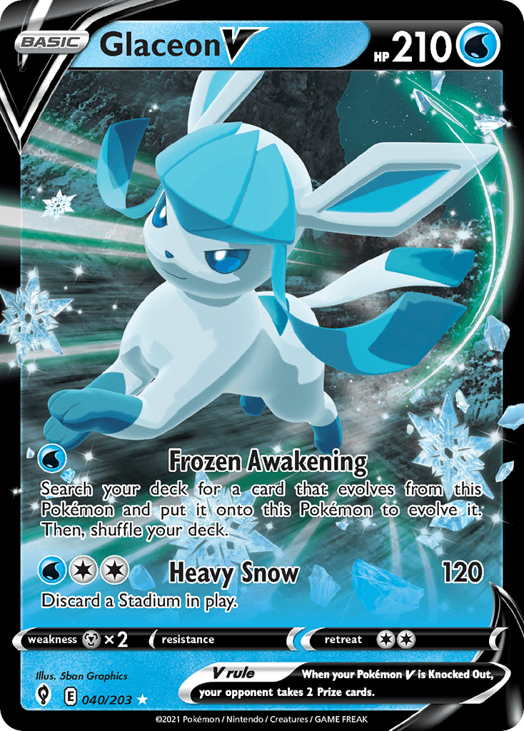 Glaceon V — Prize Pack Series Cards Pokémon TCG card by 5ban Graphics