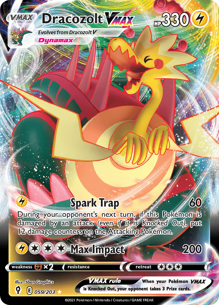 Dracozolt VMAX — SWSH07: Evolving Skies Pokémon TCG card by 5ban Graphics
