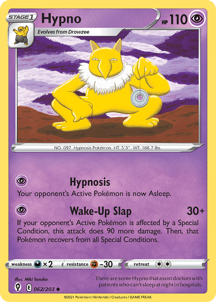 Hypno — SWSH07: Evolving Skies Pokémon TCG card by Miki Tanaka