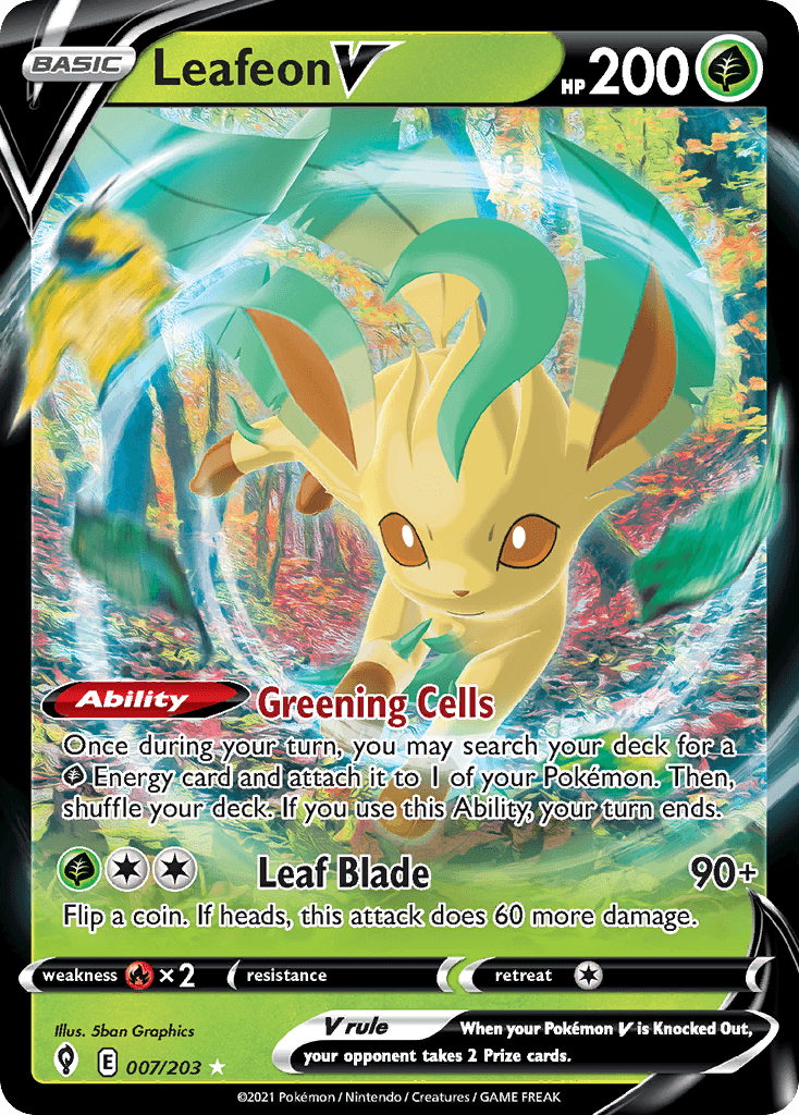 Leafeon V — Prize Pack Series Cards Pokémon TCG card by 5ban Graphics