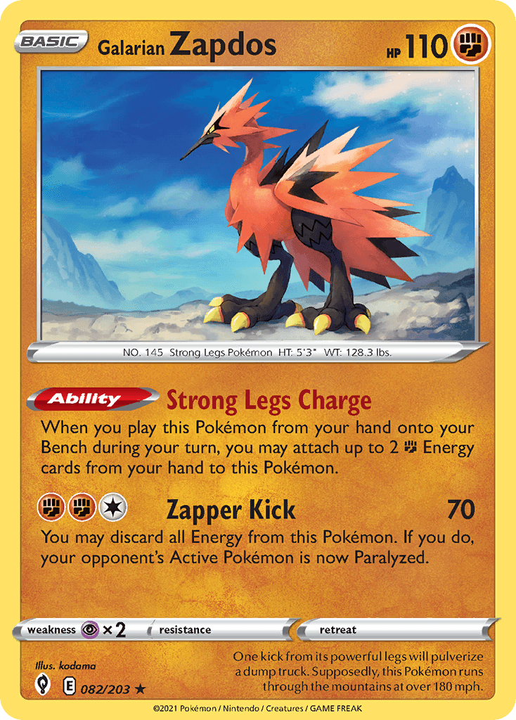 Galarian Zapdos — Prize Pack Series Cards Pokémon TCG card by kodama