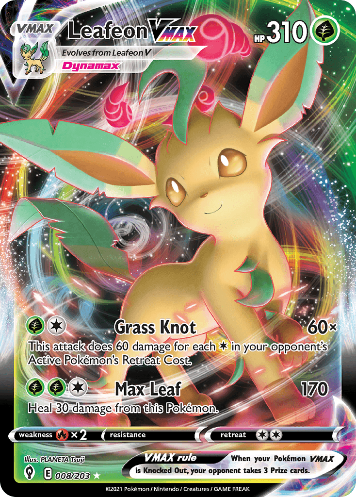 Leafeon VMAX — Prize Pack Series Cards Pokémon TCG card by PLANETA Tsuji