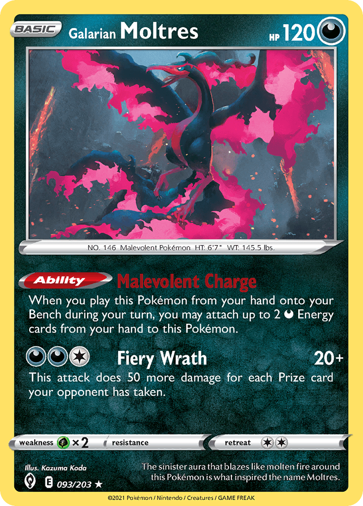 Galarian Moltres — Prize Pack Series Cards Pokémon TCG card by Kazuma Koda