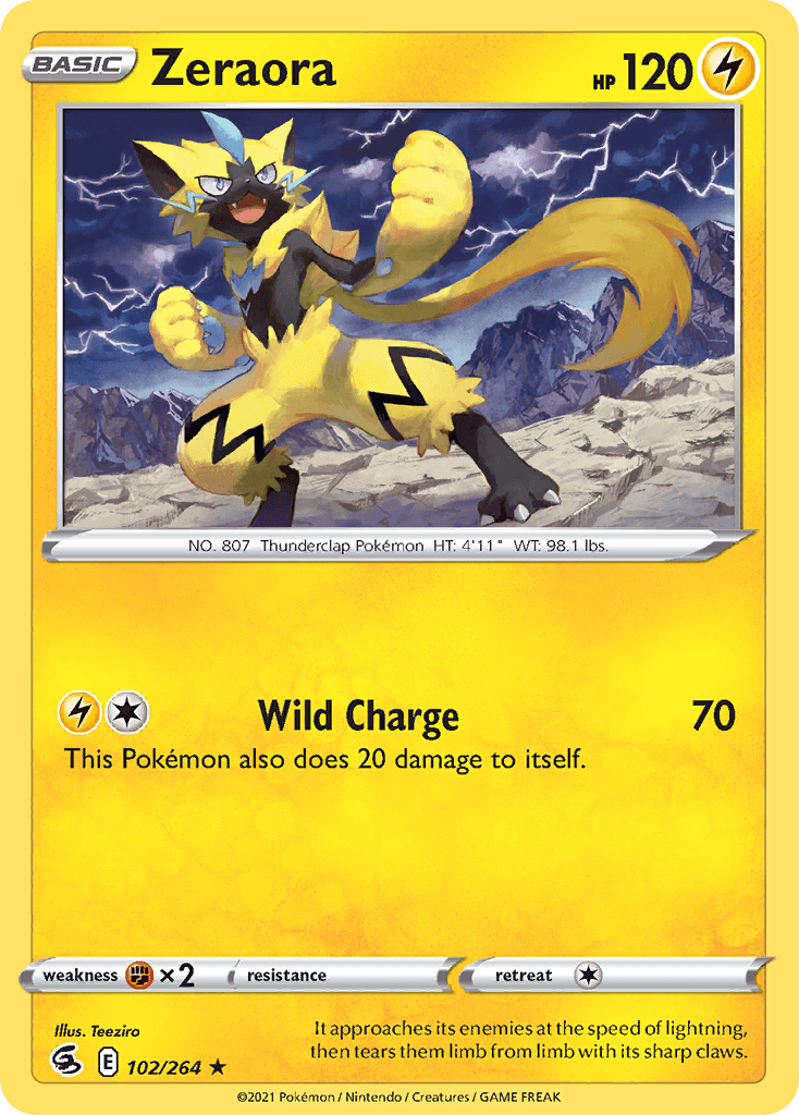 Zeraora — SWSH08: Fusion Strike Pokémon TCG card by Teeziro