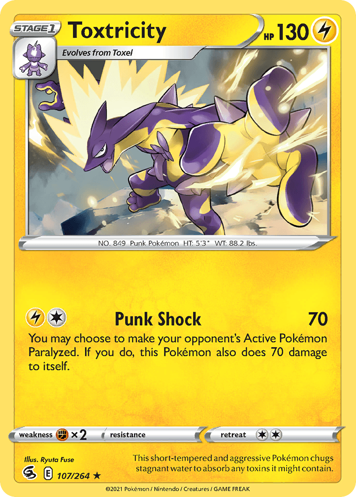 Toxtricity — SWSH08: Fusion Strike Pokémon TCG card by Ryuta Fuse