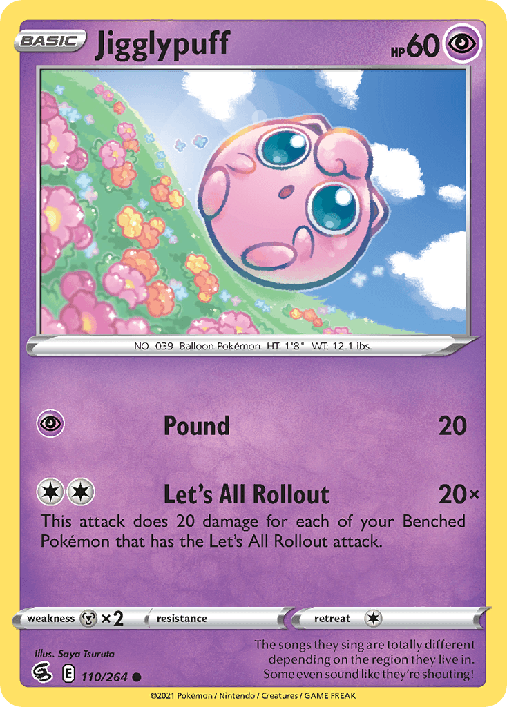 Jigglypuff — SWSH08: Fusion Strike Pokémon TCG card by Saya Tsuruta