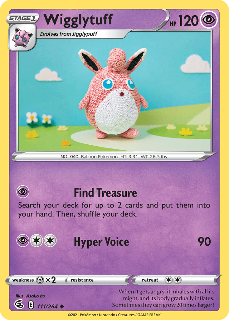 Wigglytuff — SWSH08: Fusion Strike Pokémon TCG card by Asako Ito