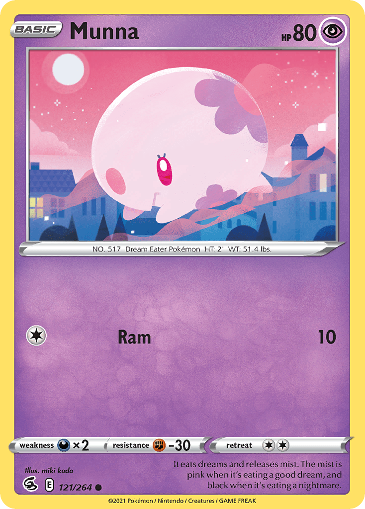 Munna — SWSH08: Fusion Strike Pokémon TCG card by miki kudo