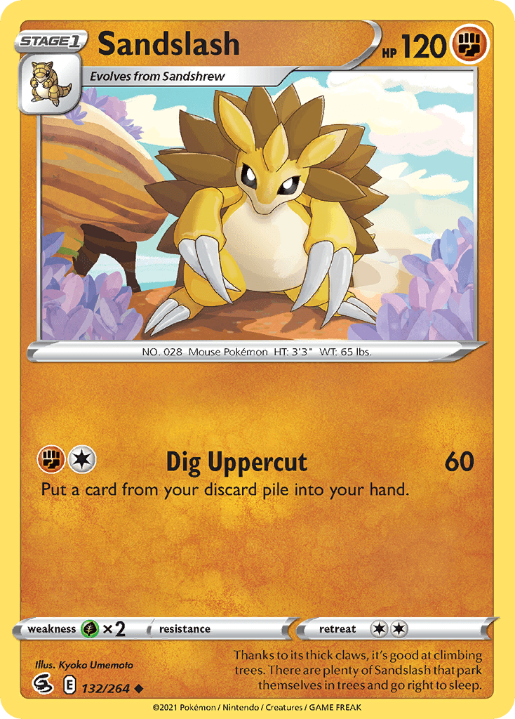 Sandslash — SWSH08: Fusion Strike Pokémon TCG card by Kyoko Umemoto